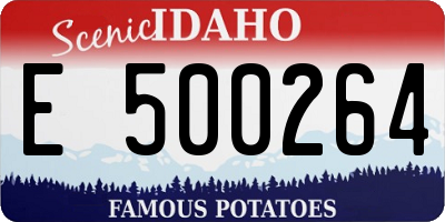 ID license plate E500264