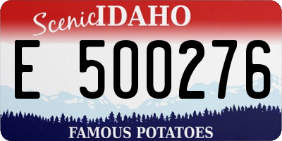 ID license plate E500276