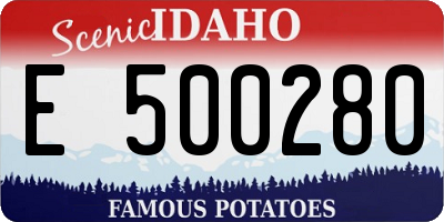 ID license plate E500280