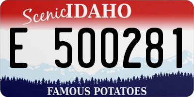ID license plate E500281