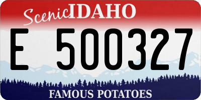 ID license plate E500327