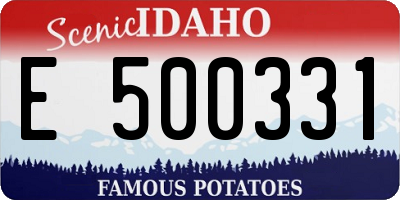 ID license plate E500331