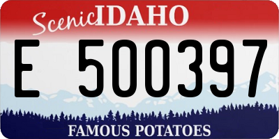 ID license plate E500397