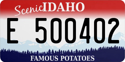 ID license plate E500402