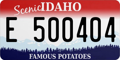 ID license plate E500404