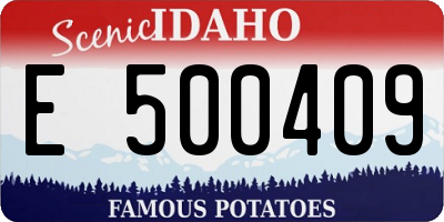ID license plate E500409