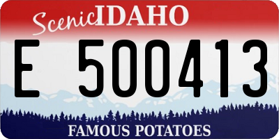 ID license plate E500413