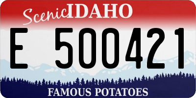ID license plate E500421