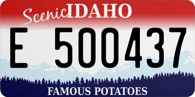 ID license plate E500437