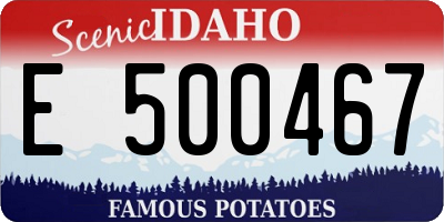 ID license plate E500467