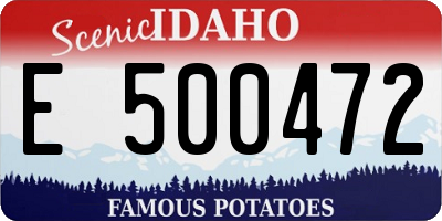 ID license plate E500472