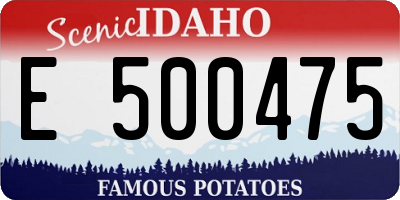 ID license plate E500475