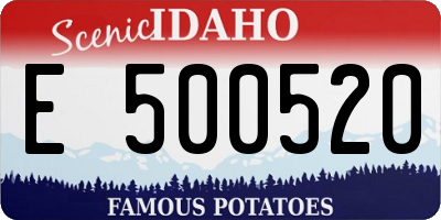 ID license plate E500520