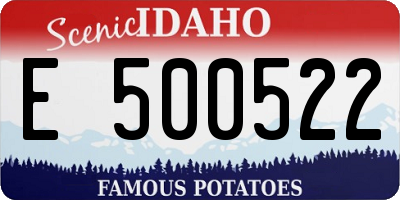 ID license plate E500522