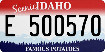 ID license plate E500570