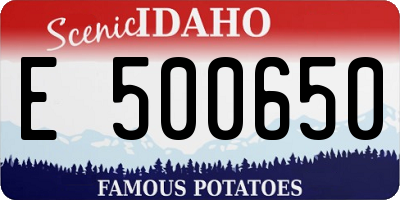 ID license plate E500650