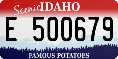 ID license plate E500679
