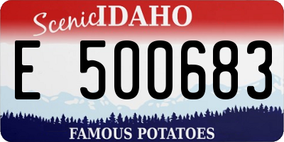 ID license plate E500683