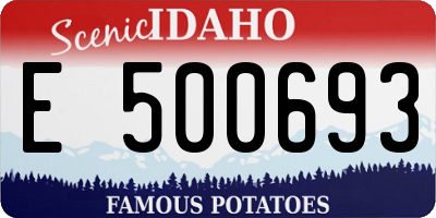 ID license plate E500693