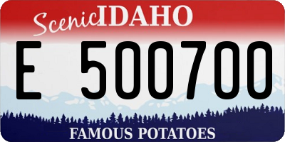 ID license plate E500700