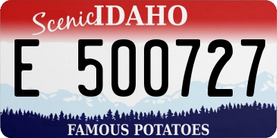 ID license plate E500727