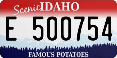 ID license plate E500754