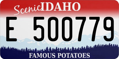ID license plate E500779