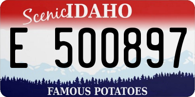 ID license plate E500897