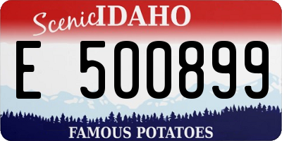 ID license plate E500899