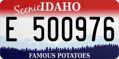 ID license plate E500976