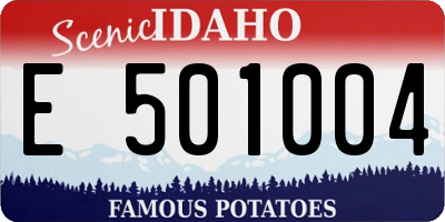 ID license plate E501004