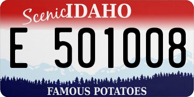 ID license plate E501008