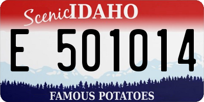 ID license plate E501014