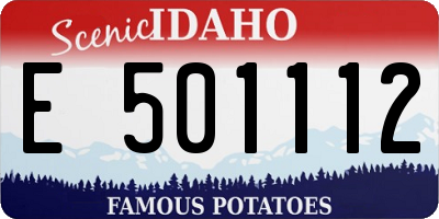 ID license plate E501112