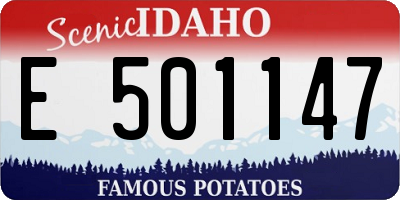 ID license plate E501147