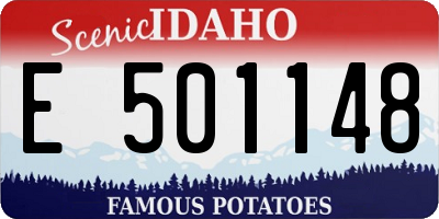 ID license plate E501148