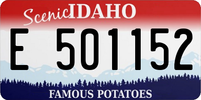 ID license plate E501152