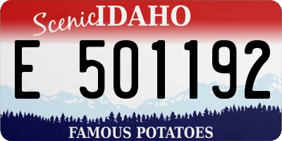 ID license plate E501192