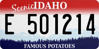 ID license plate E501214