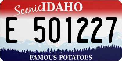 ID license plate E501227