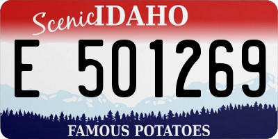 ID license plate E501269