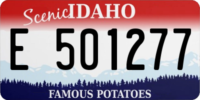 ID license plate E501277