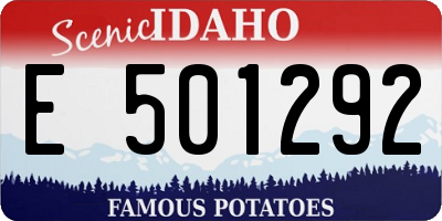 ID license plate E501292