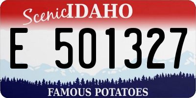 ID license plate E501327