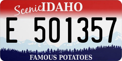 ID license plate E501357