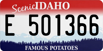ID license plate E501366