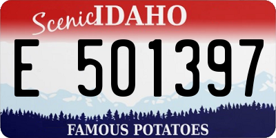 ID license plate E501397