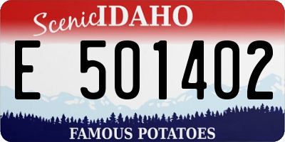 ID license plate E501402