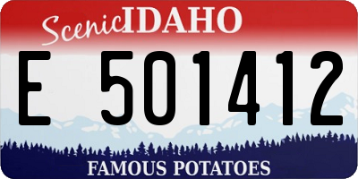 ID license plate E501412