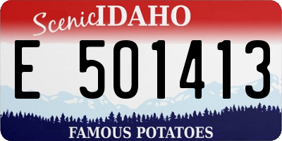 ID license plate E501413